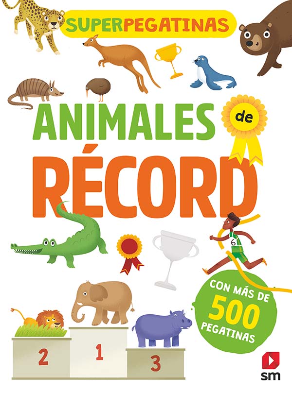 Portada del producto:  Superpegatinas. Animales de récord