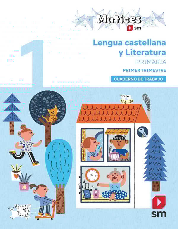 Portada del producto:  Cuaderno de Lengua Castellana y Literatura. 1 Primaria. 1 Trimestre. Matices
