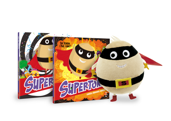 Portada del producto:  Lot Supertona: «Supertona i el carnaval catastròfic» i «Correu, verdures, correu!» + nino